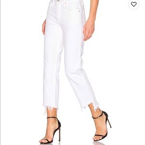 Grlfrnd Helena high rise crop jean in white